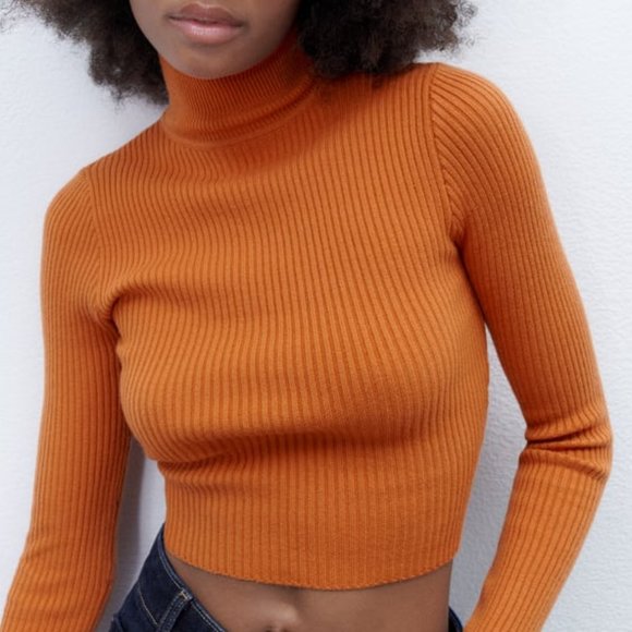 NWT Zara Lace-up Open Back Knit Top. - Picture 4 of 10